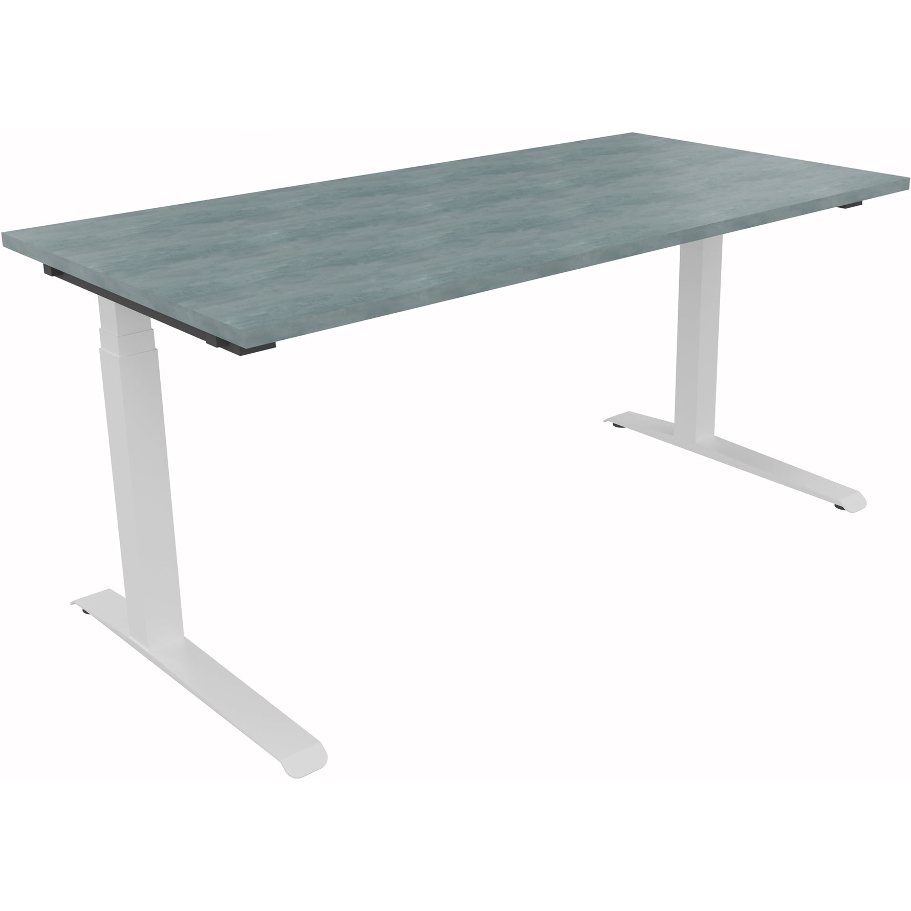 Neutralware Schreibtisch all in one 1.600 x 645-1.275 x 800 mm (B x H x T) verkehrsweiß – Produktbild 6