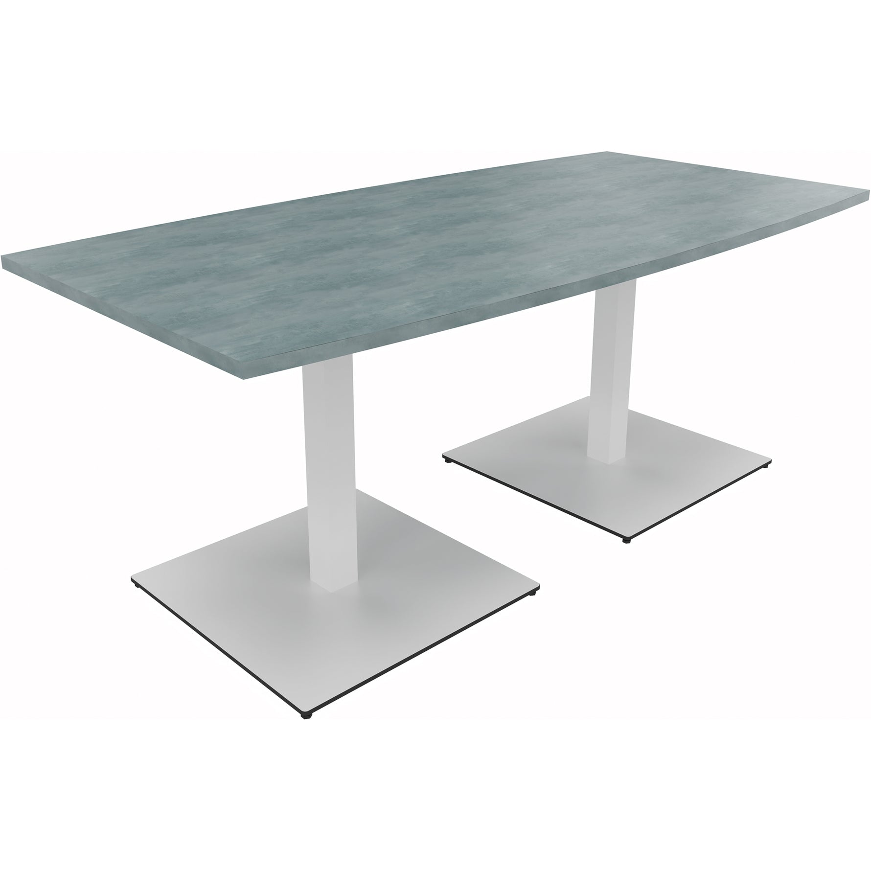 Neutralware Konferenztisch communication 1.800 x 720 x 800/900 mm (B x H x T) verkehrsweiß – Produktbild 6