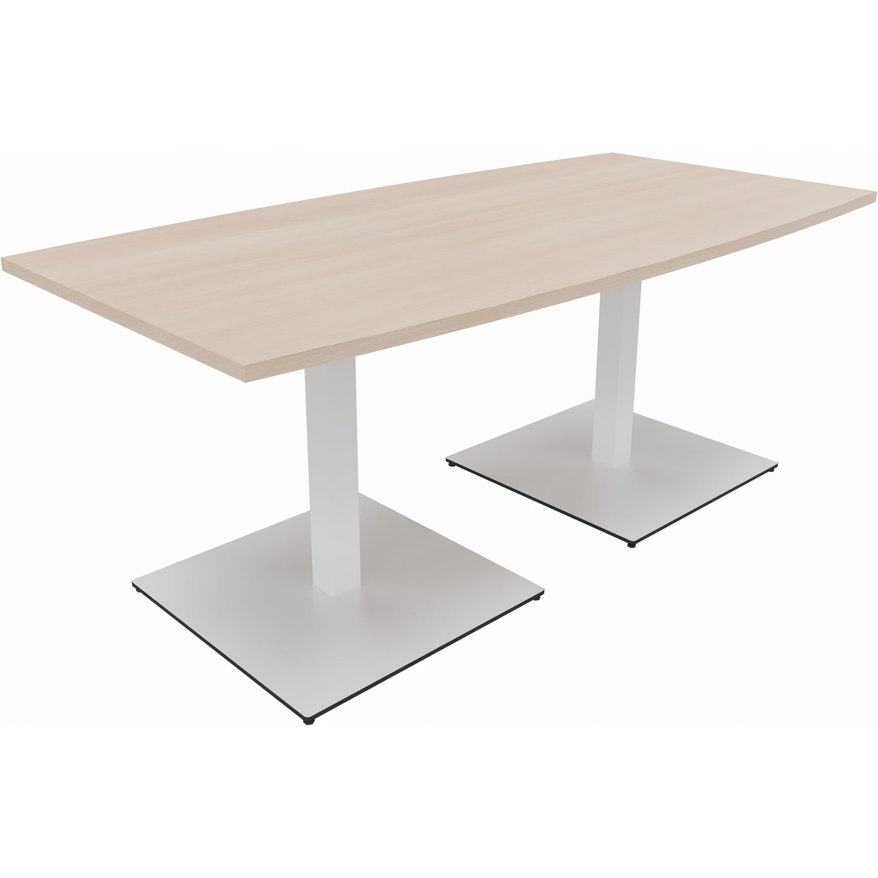 Neutralware Konferenztisch communication 1.800 x 720 x 800/900 mm (B x H x T) verkehrsweiß – Produktbild 3