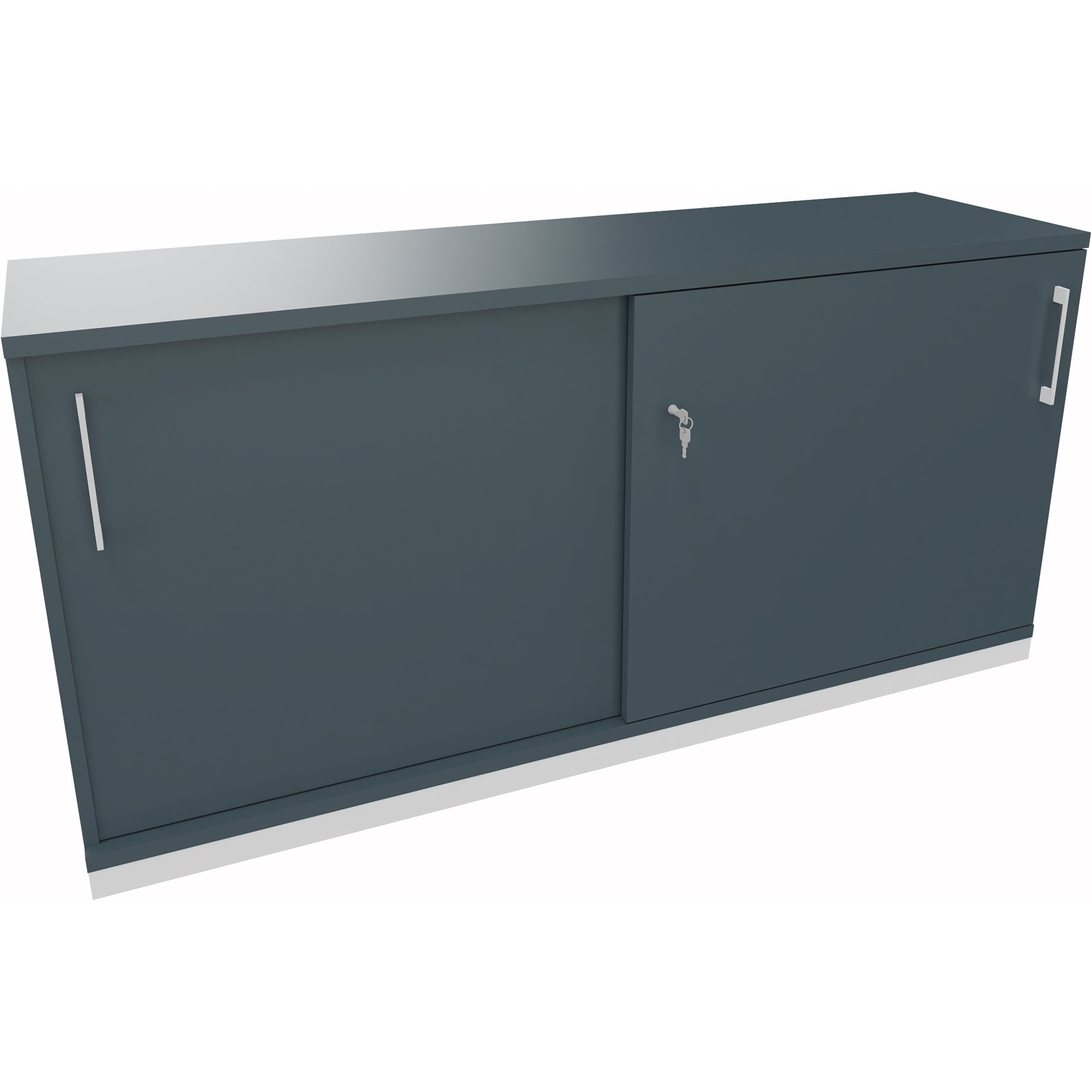 Neutralware Schiebetürenschrank endless 1.600 x 781 x 442 mm (B x H x T) verkehrsweiß – Produktbild 4