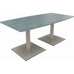 Konferenztisch communication 1.800 x 720 x 800/900 mm (B x H x T) silberaluminium