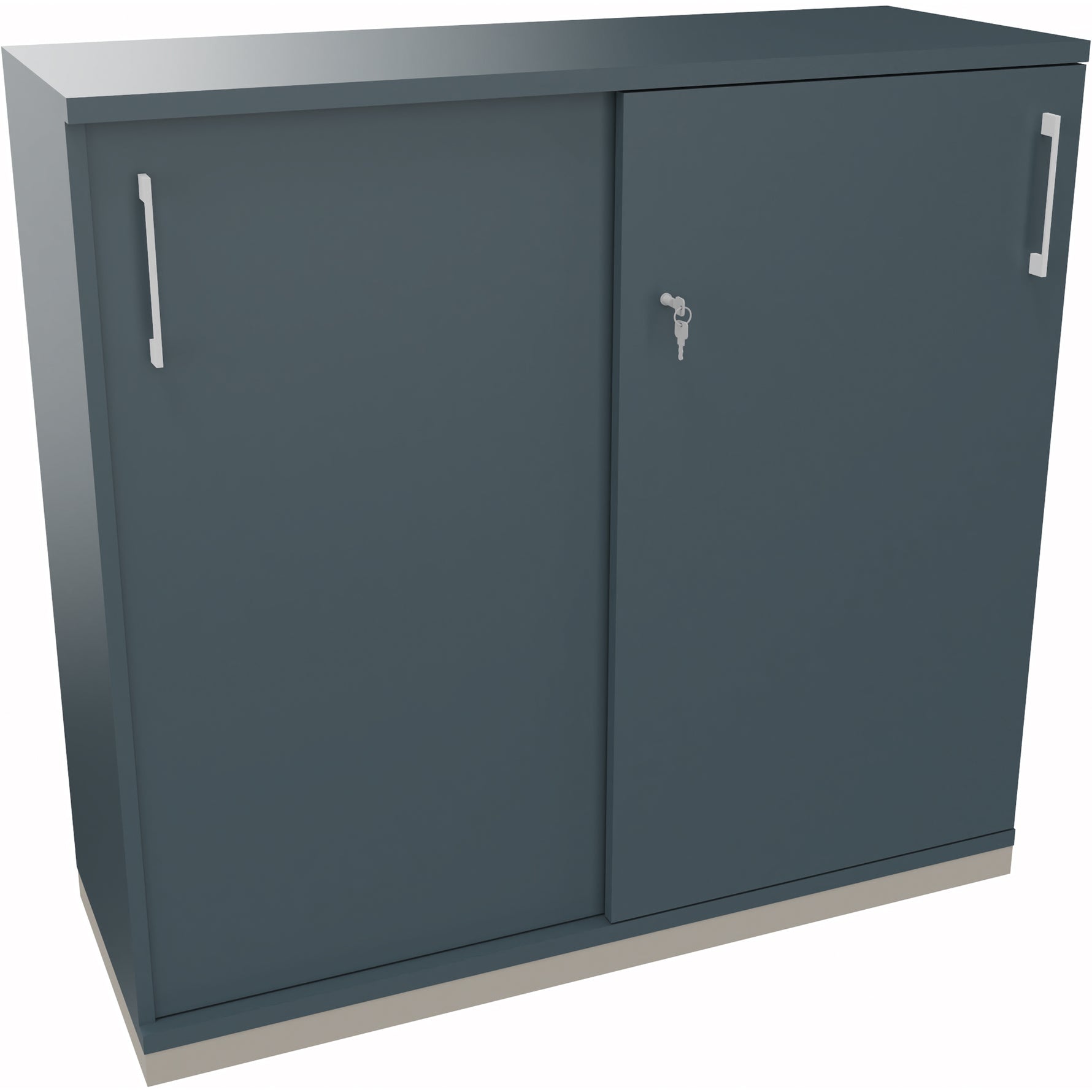 Neutralware Schiebetürenschrank endless 1.200 x 1.133 x 442 mm (B x H x T) silberaluminium – Produktbild 5