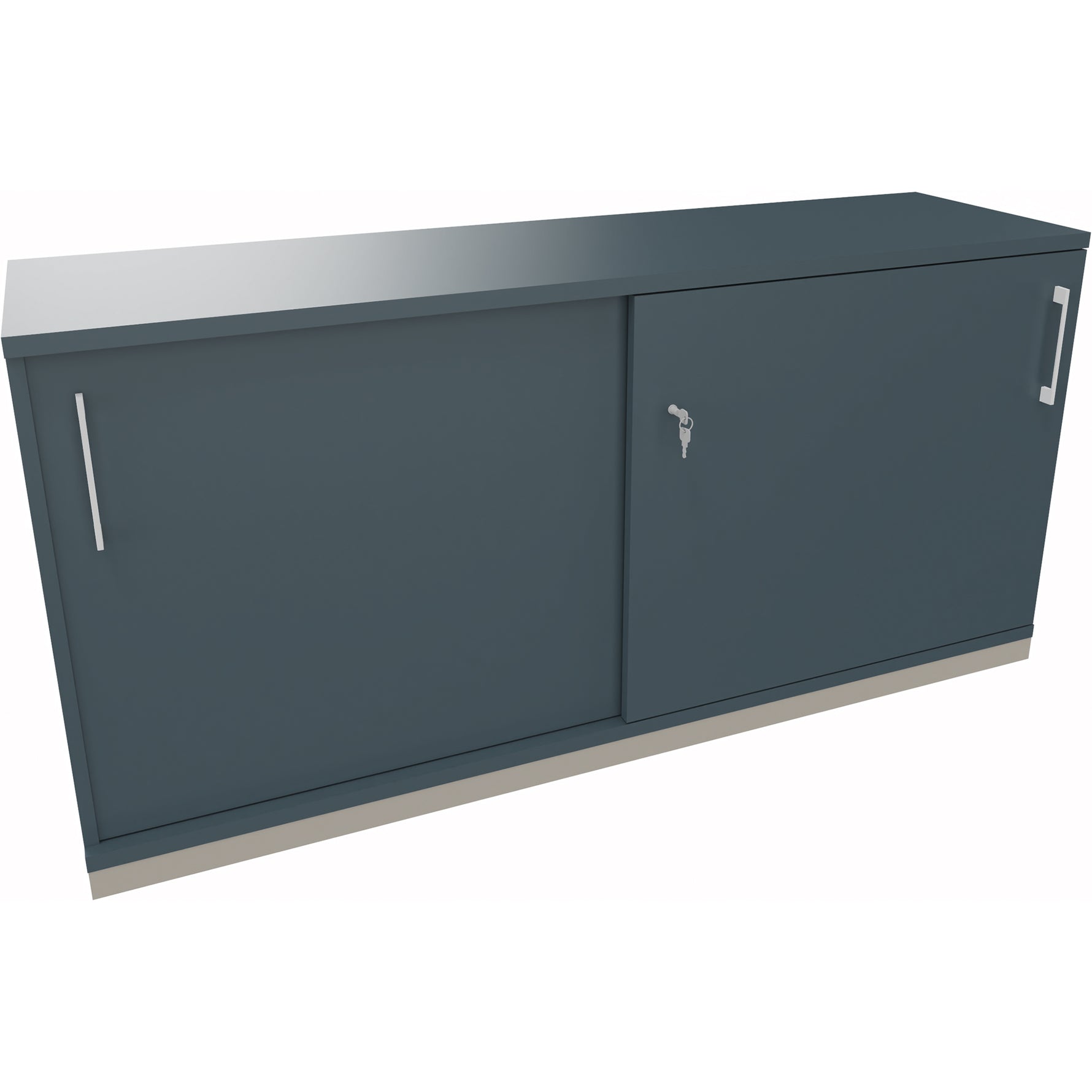 Neutralware Schiebetürenschrank endless 1.600 x 781 x 442 mm (B x H x T) silberaluminium – Produktbild 3