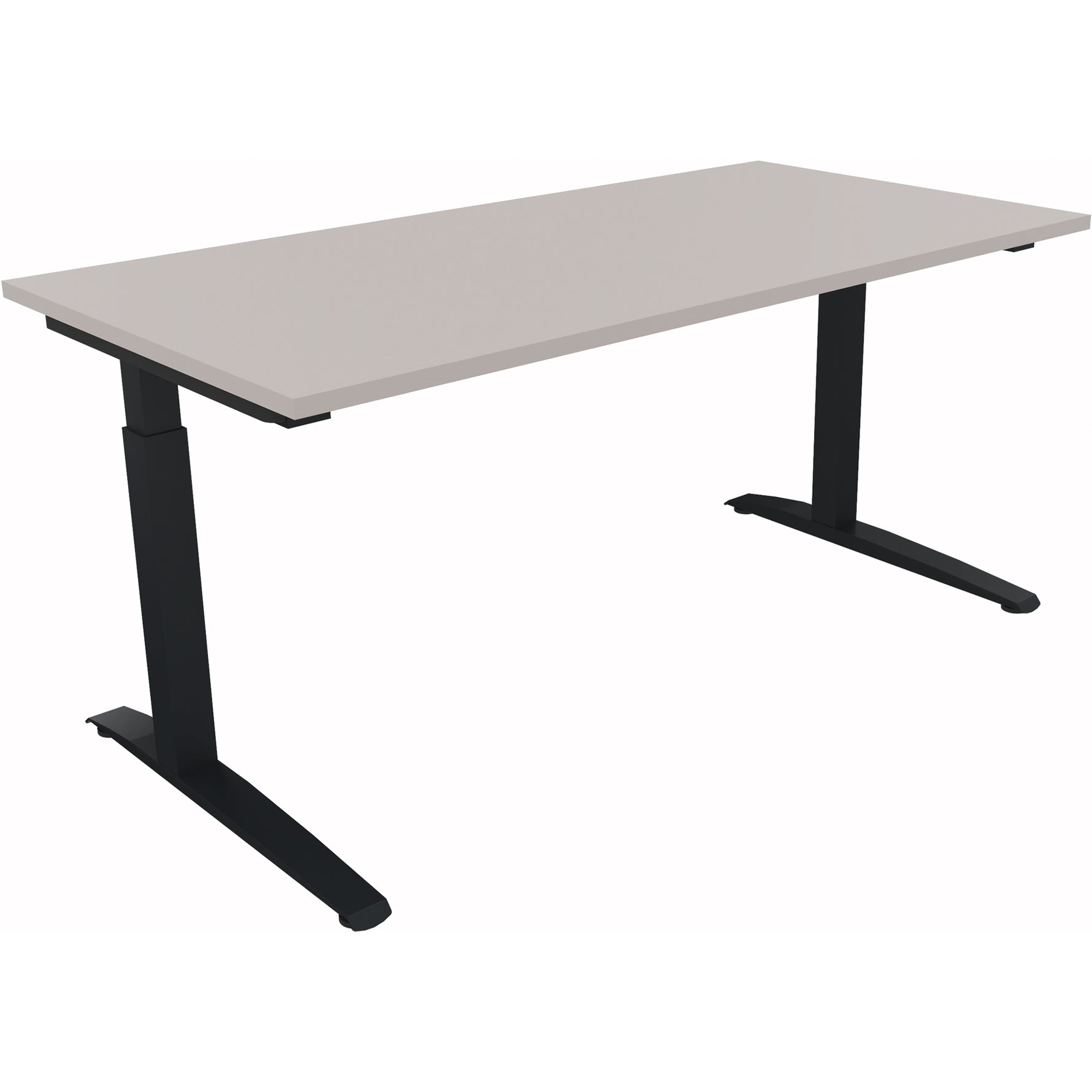 Neutralware Schreibtisch all in one 1.600 x 650-850 x 800 mm (B x H x T) lichtgrau