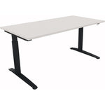 Neutralware Schreibtisch all in one 1.600 x 650-850 x 800 mm (B x H x T) diamantweiß