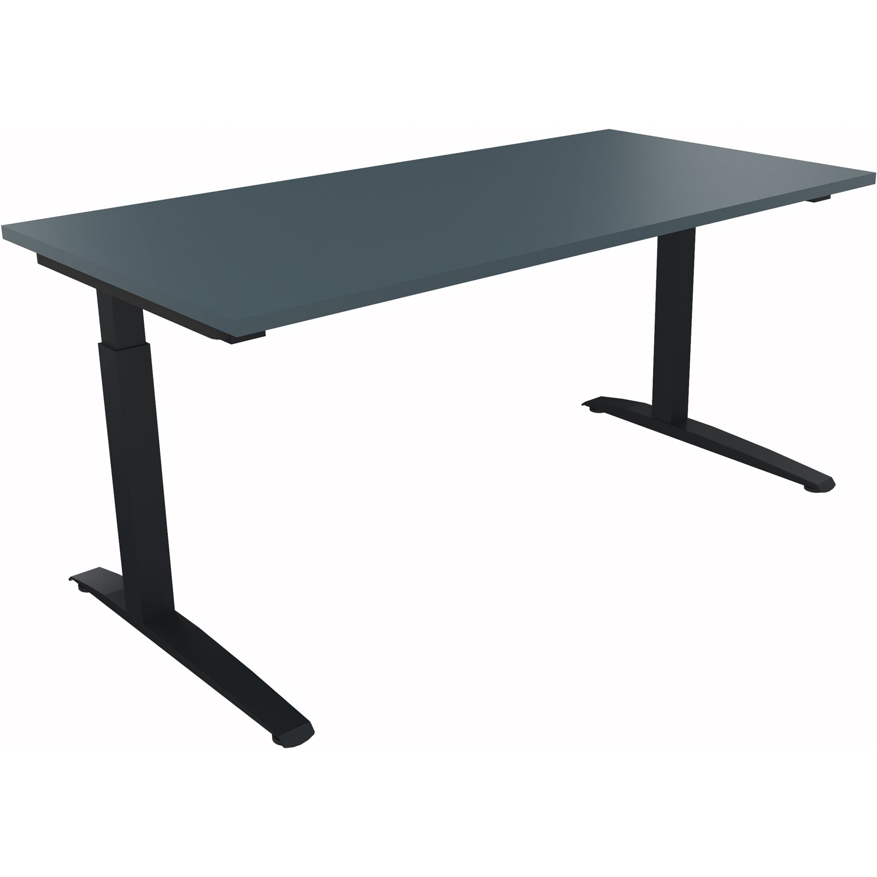 Neutralware Schreibtisch all in one 1.600 x 650-850 x 800 mm (B x H x T) lavagrau