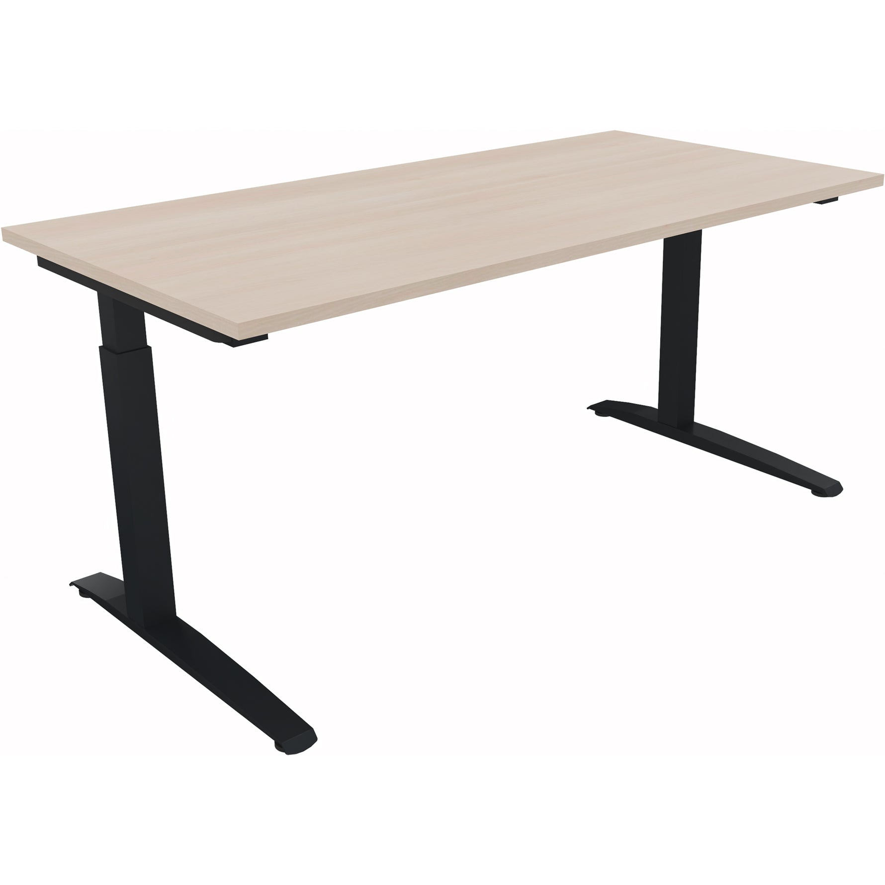 Neutralware Schreibtisch all in one 1.600 x 650-850 x 800 mm (B x H x T) akazie hell