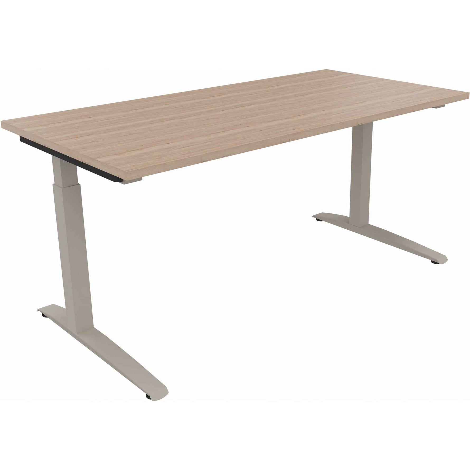 Schreibtisch all in one 1.600 x 650-850 x 800 mm (B x H x T) eiche natur