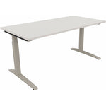 Neutralware Schreibtisch all in one 1.600 x 650-850 x 800 mm (B x H x T) diamantweiß – Produktbild 2