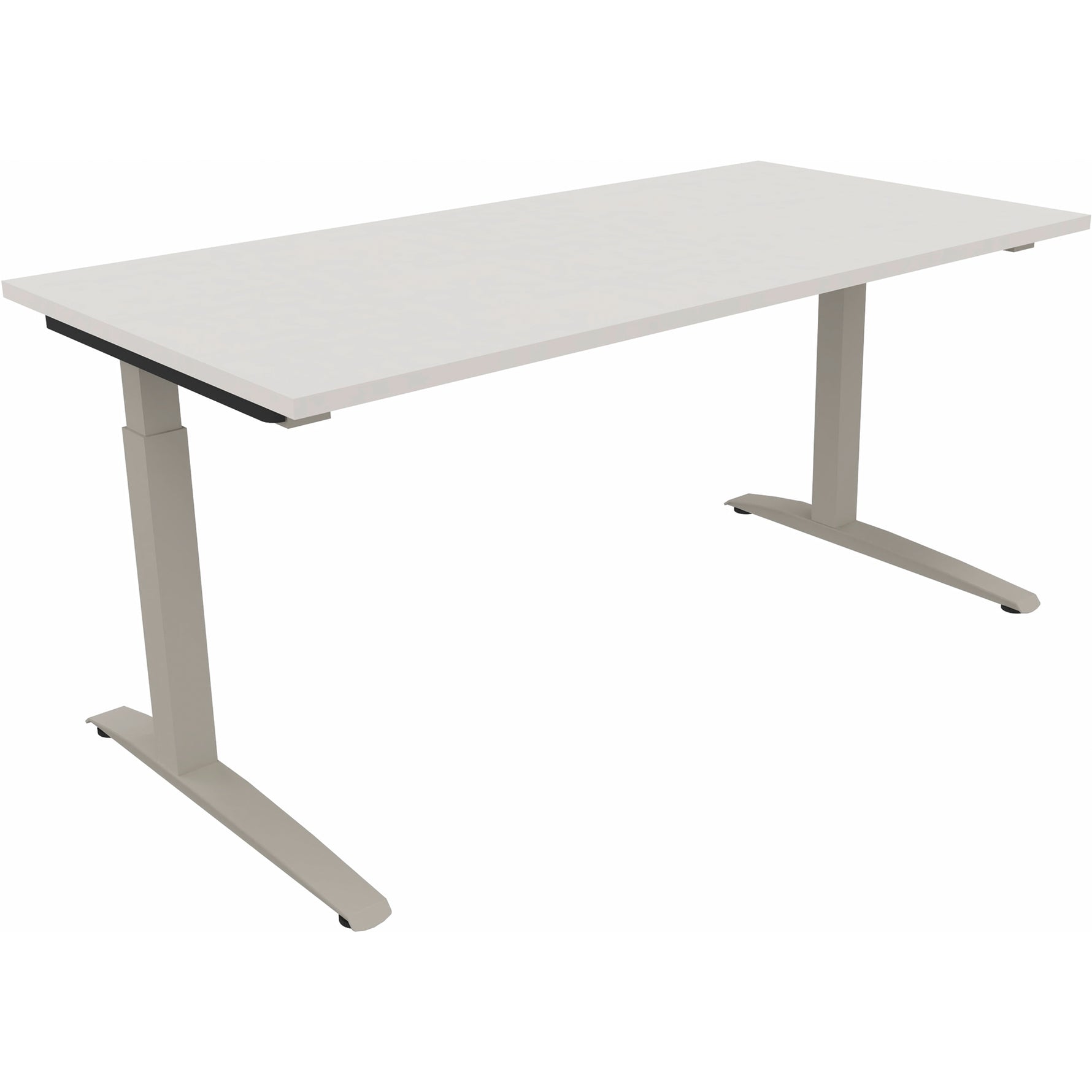Neutralware Schreibtisch all in one 1.600 x 650-850 x 800 mm (B x H x T) diamantweiß – Produktbild 2