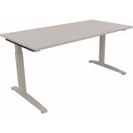 Neutralware Schreibtisch all in one 1.600 x 650-850 x 800 mm (B x H x T) lichtgrau – Produktbild 2