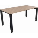 Schreibtisch all in one 1.600 x 680-820 x 800 mm (B x H x T) eiche natur