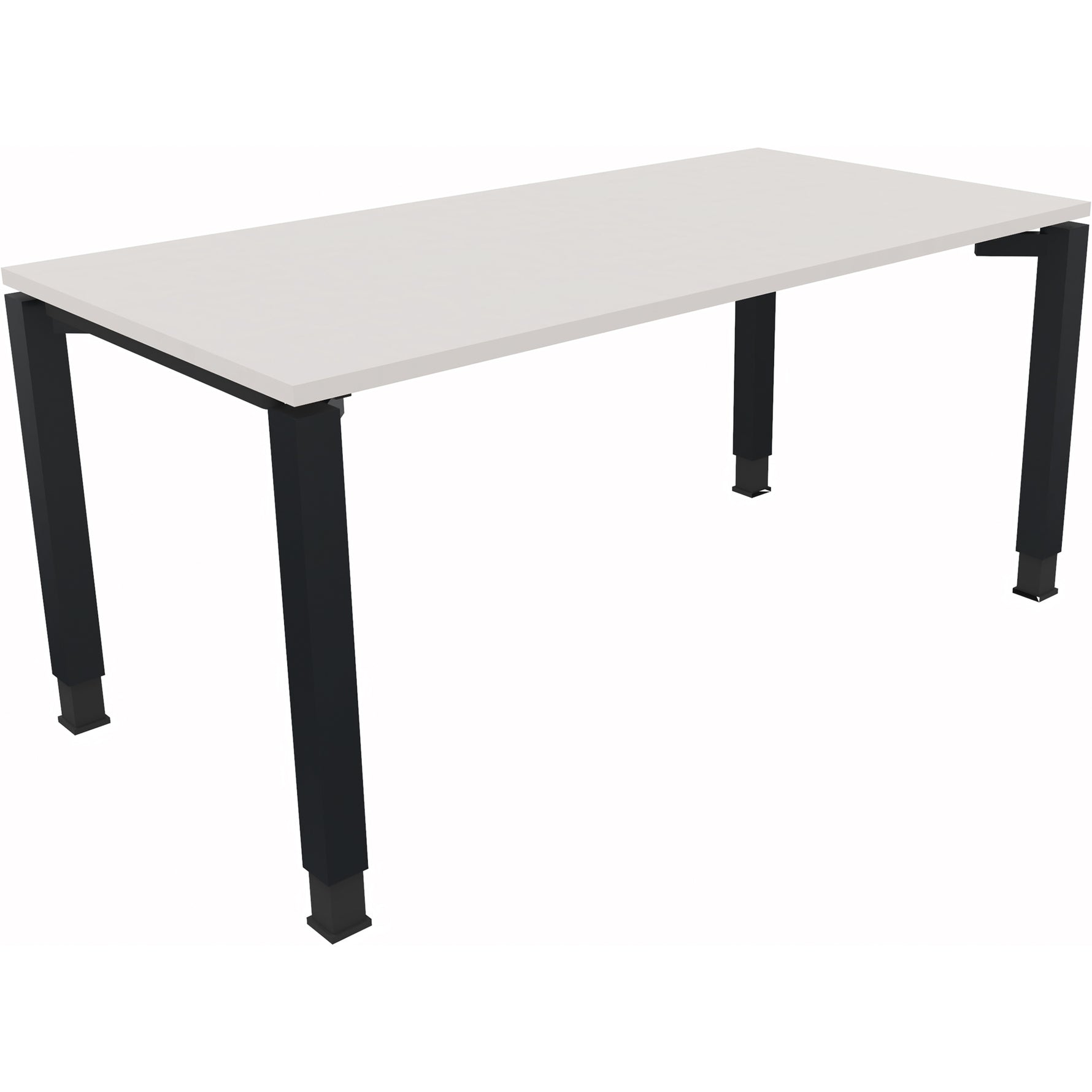 Neutralware Schreibtisch all in one 1.600 x 680-820 x 800 mm (B x H x T) diamantweiß
