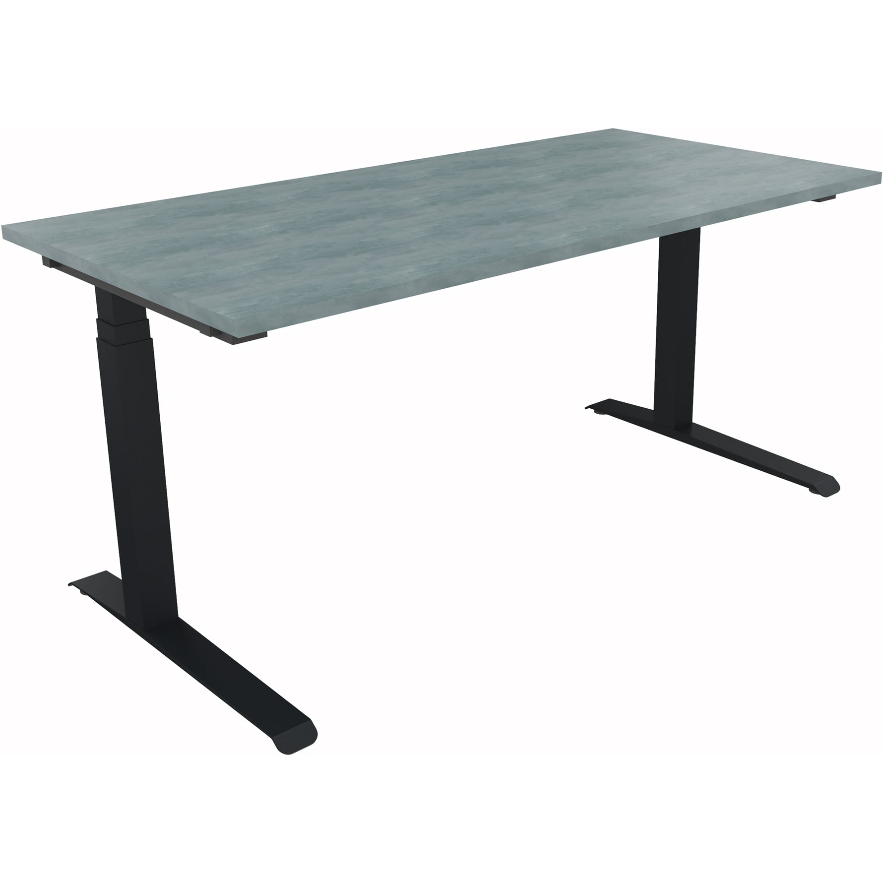 Neutralware Schreibtisch all in one 1.600 x 645-1.275 x 800 mm (B x H x T) anthrazit metallic – Produktbild 6