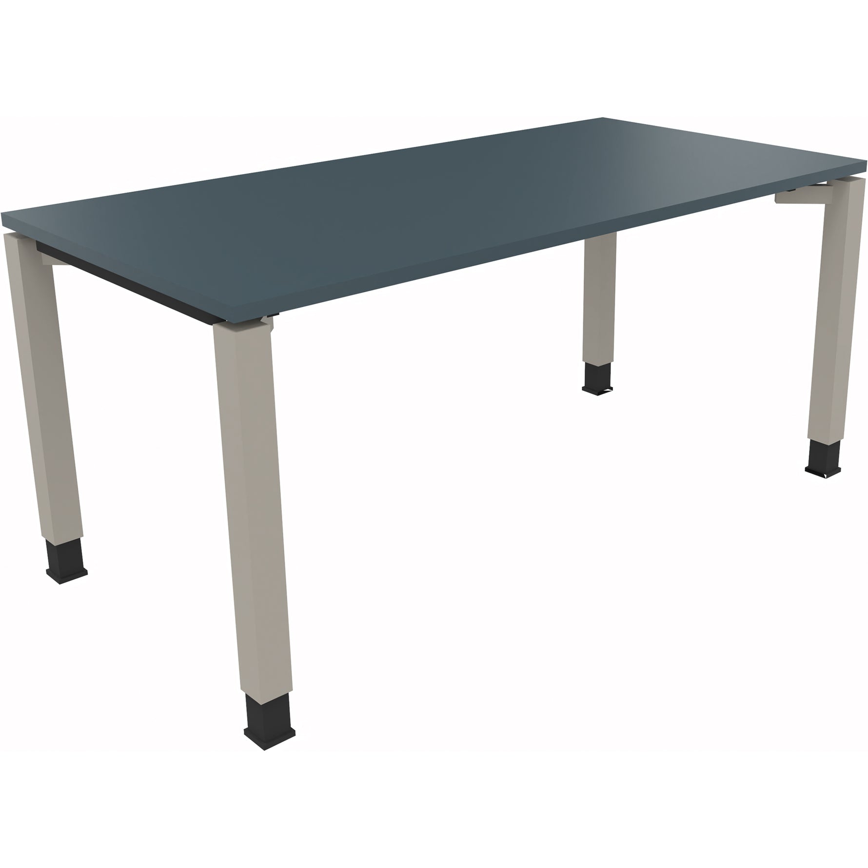 Neutralware Schreibtisch all in one 1.600 x 680-820 x 800 mm (B x H x T) lavagrau – Produktbild 2