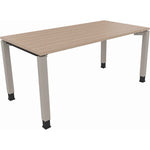 Schreibtisch all in one 1.600 x 680-820 x 800 mm (B x H x T) eiche natur
