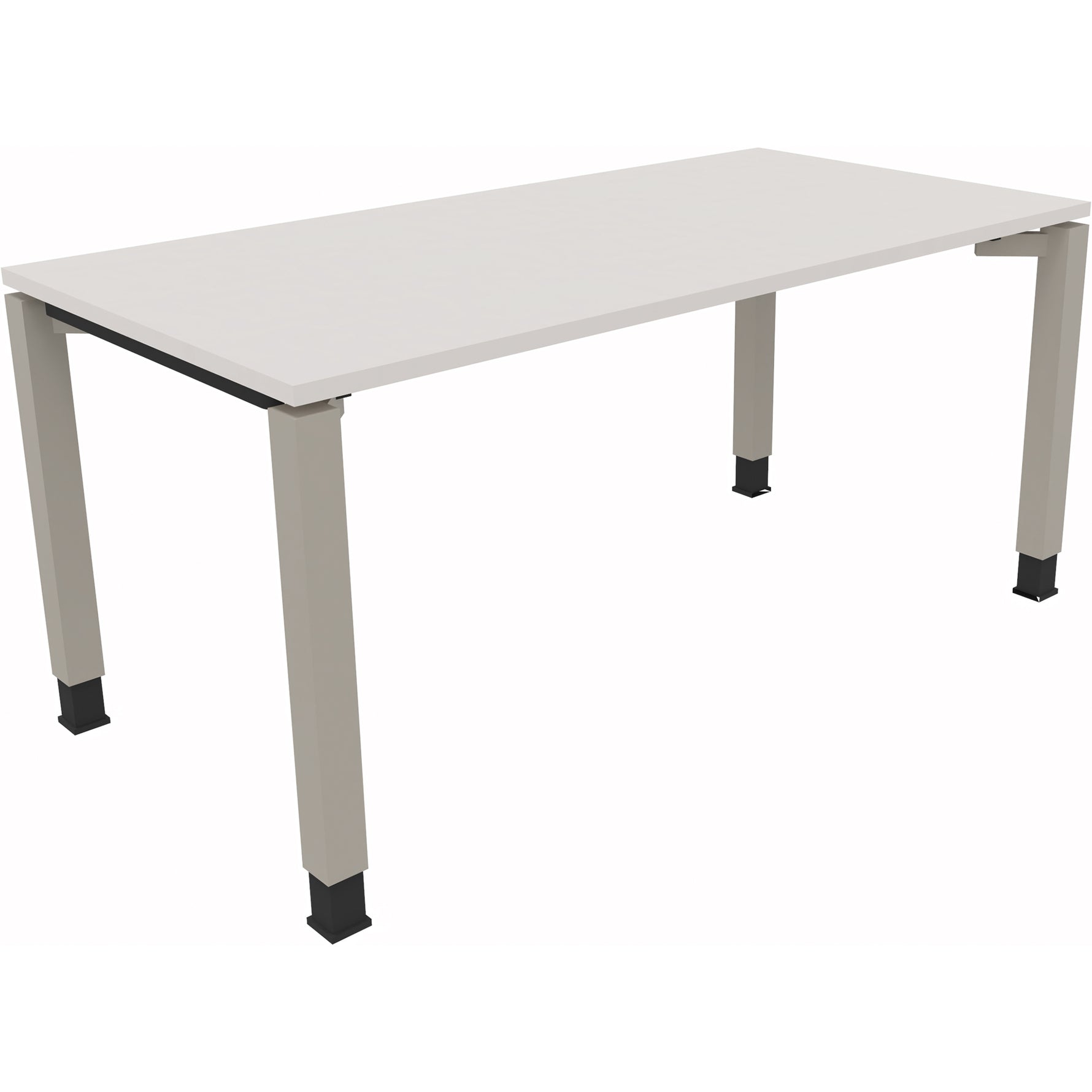 Neutralware Schreibtisch all in one 1.600 x 680-820 x 800 mm (B x H x T) diamantweiß – Produktbild 2