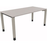 Neutralware Schreibtisch all in one 1.600 x 680-820 x 800 mm (B x H x T) lichtgrau – Produktbild 2