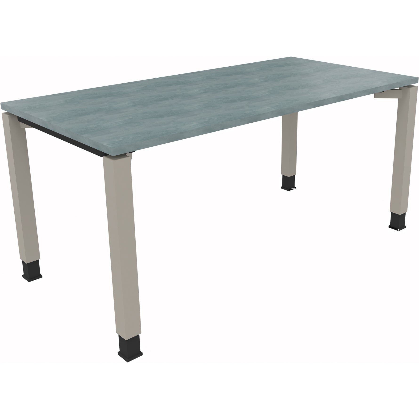 Neutralware Schreibtisch all in one 1.600 x 680-820 x 800 mm (B x H x T) beton hell – Produktbild 2