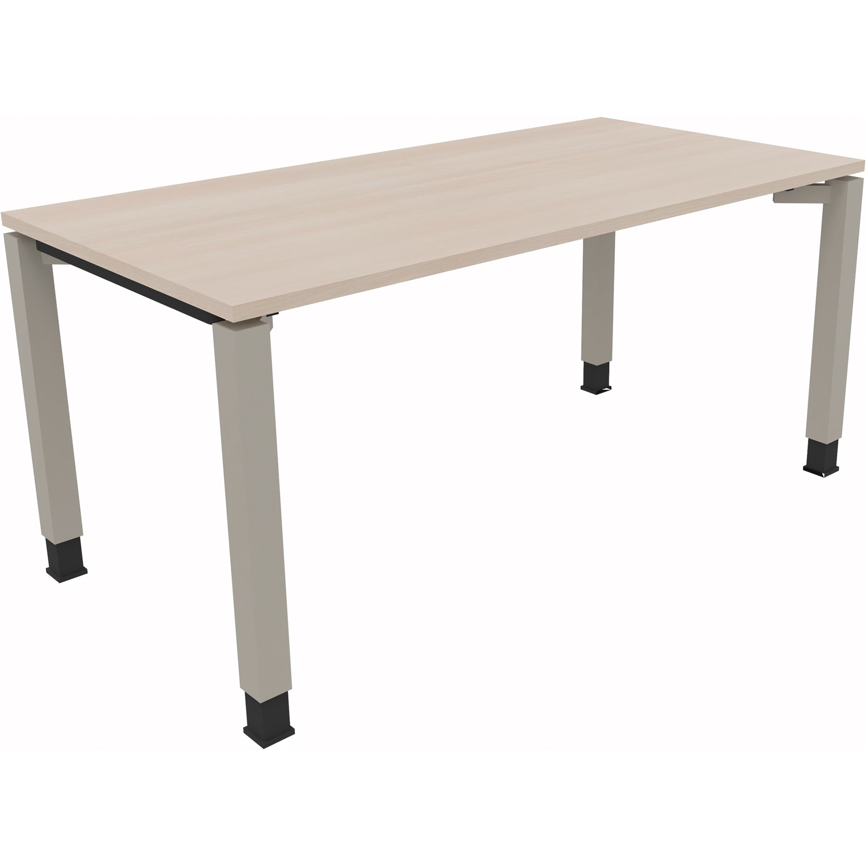 Neutralware Schreibtisch all in one 1.600 x 680-820 x 800 mm (B x H x T) akazie hell – Produktbild 2