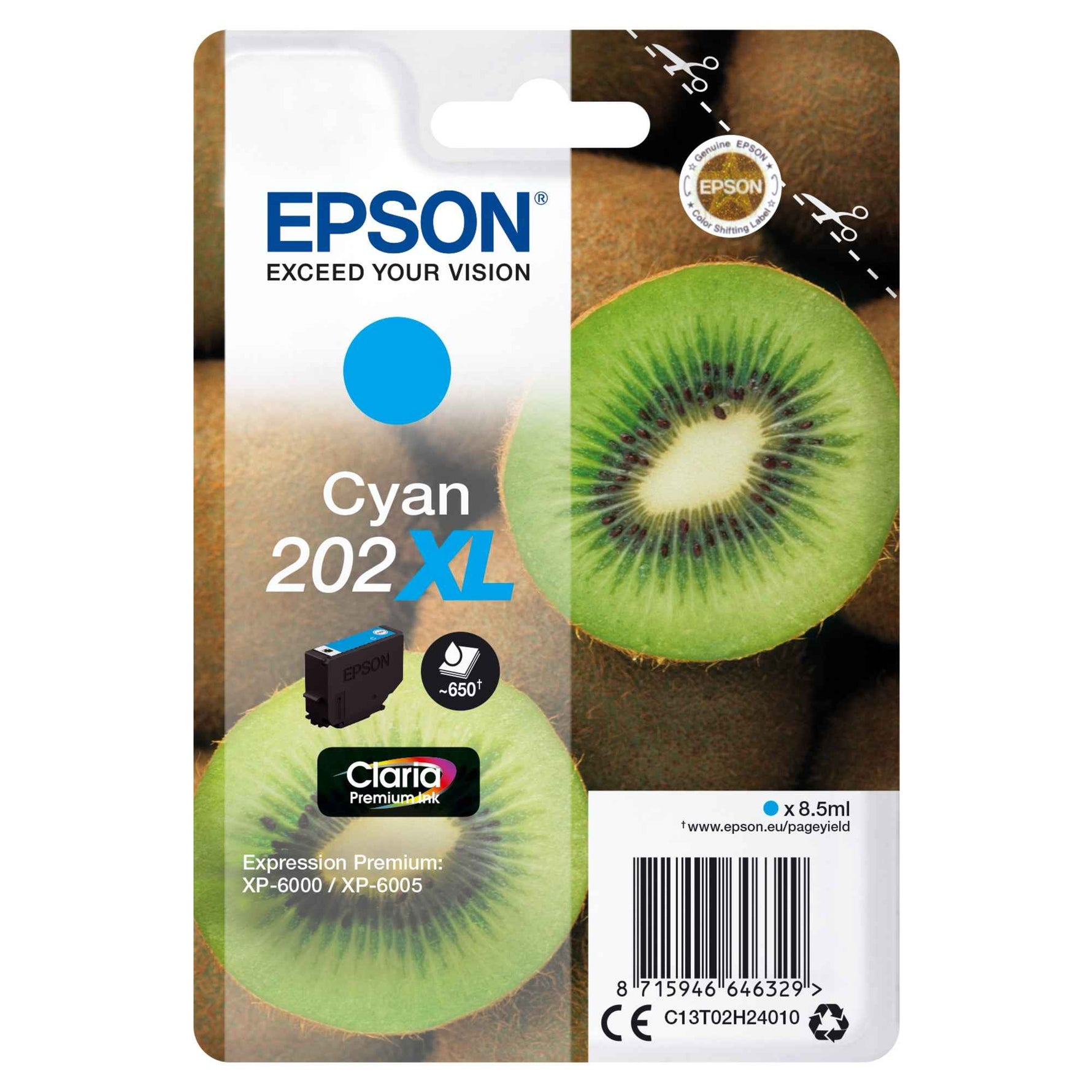 Epson Tintenpatrone 202XL cyan