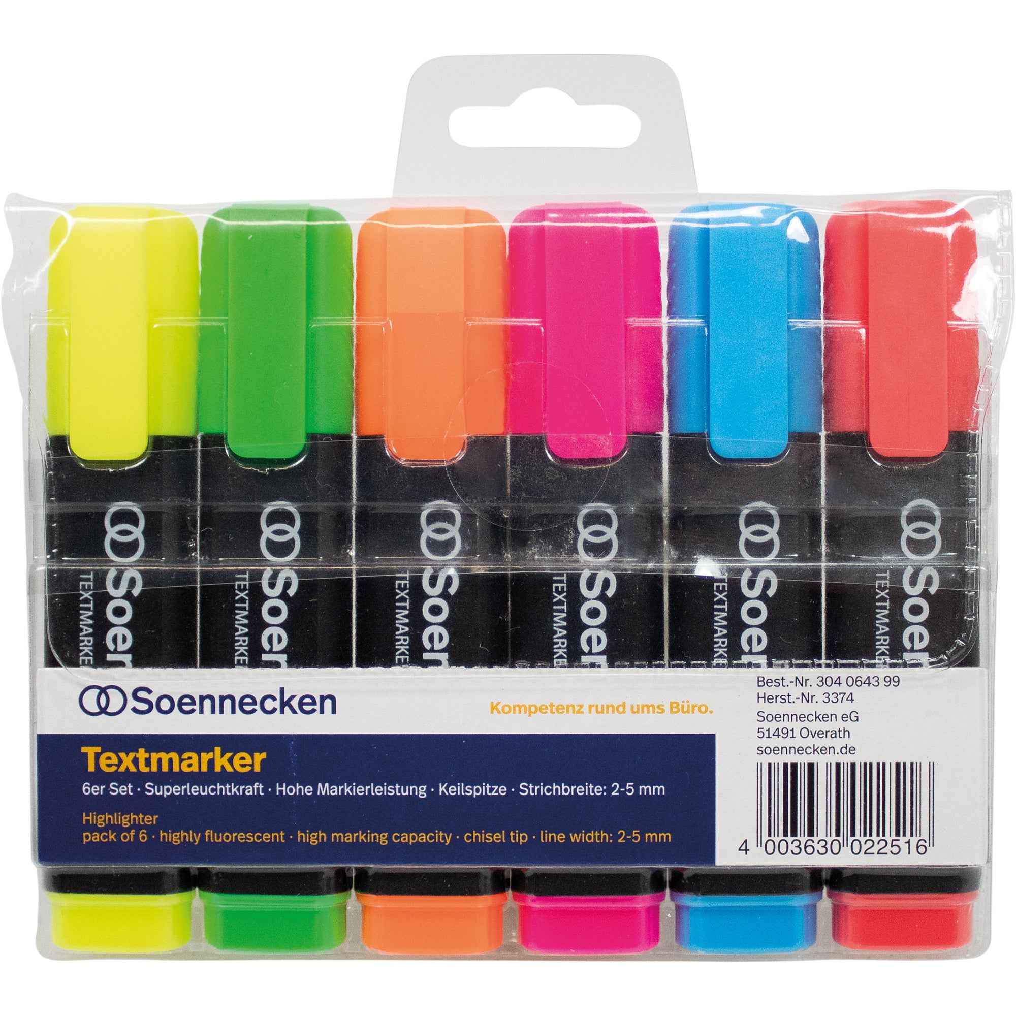 Soennecken Textmarker 6 St./Pack.