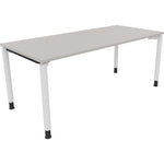 Neutralware Schreibtisch all in one 1.800 x 680-820 x 800 mm (B x H x T) Vierfuß Rundrohr lichtgrau – Produktbild 2