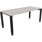 Neutralware Schreibtisch all in one 1.800 x 680-820 x 800 mm (B x H x T) Vierfuß Quadratrohr lichtgrau