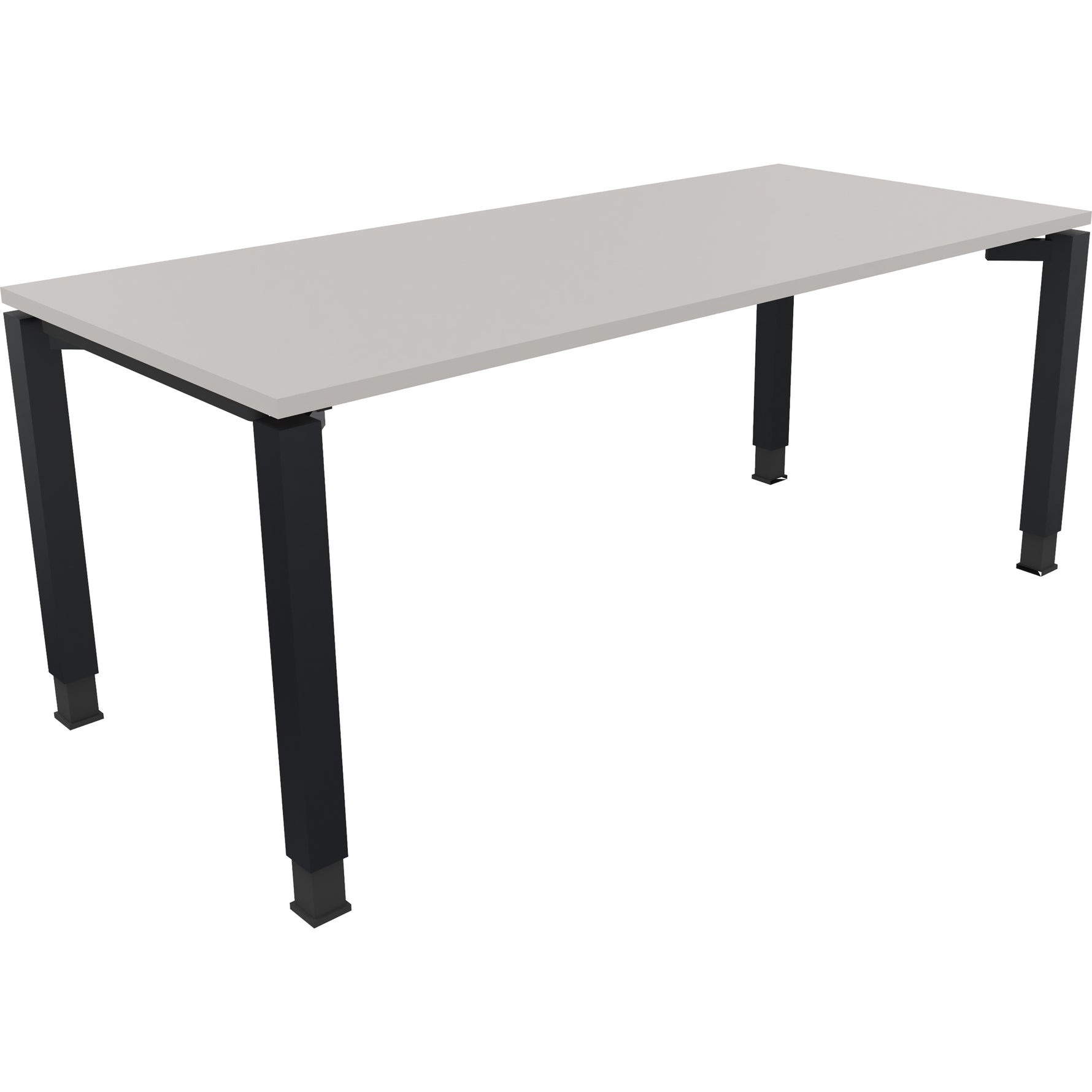 Neutralware Schreibtisch all in one 1.800 x 680-820 x 800 mm (B x H x T) Vierfuß Quadratrohr lichtgrau