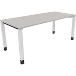 Neutralware Schreibtisch all in one 1.800 x 680-820 x 800 mm (B x H x T) Vierfuß Quadratrohr lichtgrau – Produktbild 3