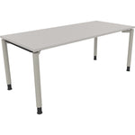 Neutralware Schreibtisch all in one 1.800 x 680-820 x 800 mm (B x H x T) Vierfuß Rundrohr lichtgrau