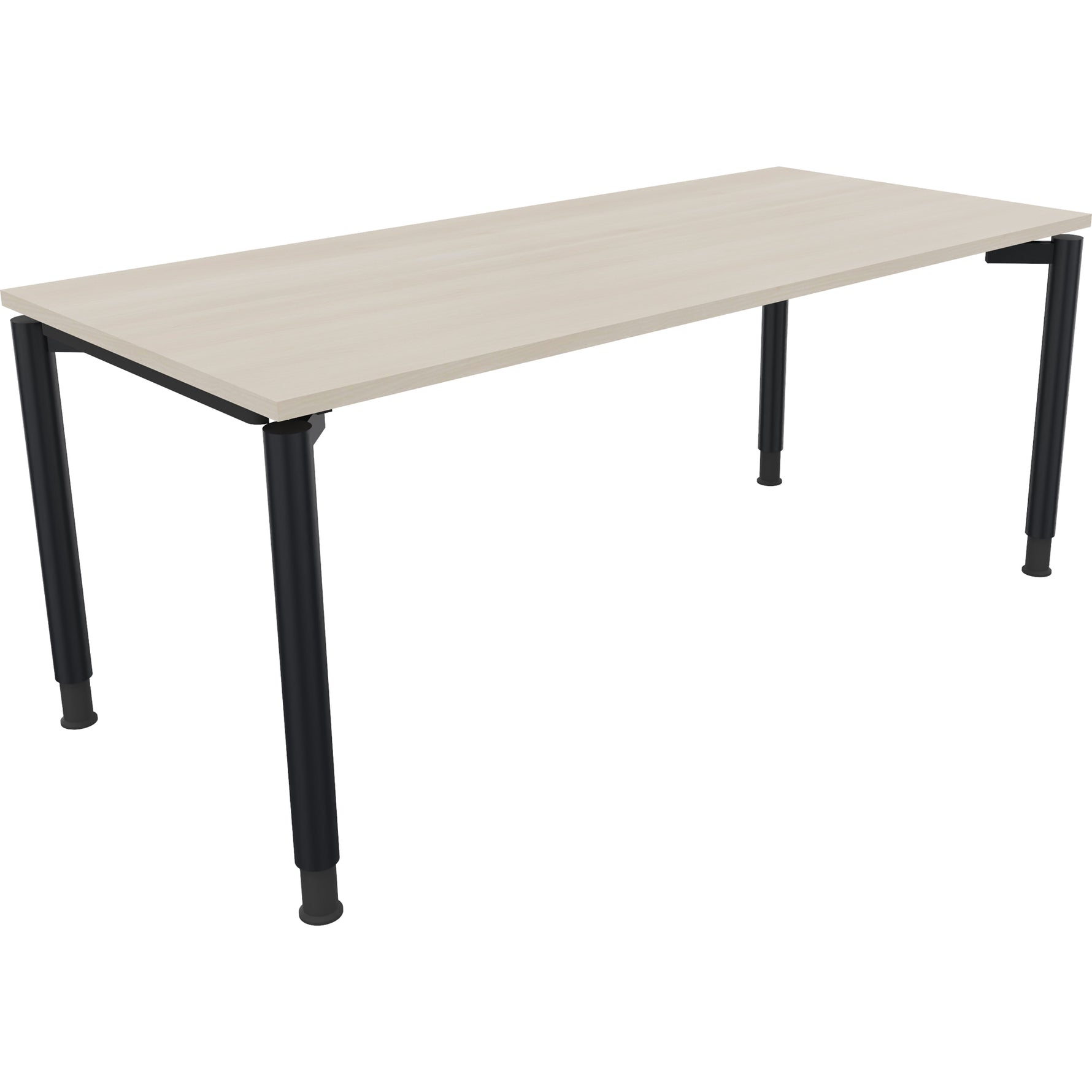 Neutralware Schreibtisch all in one 1.800 x 680-820 x 800 mm (B x H x T) Vierfuß Rundrohr akazie hell
