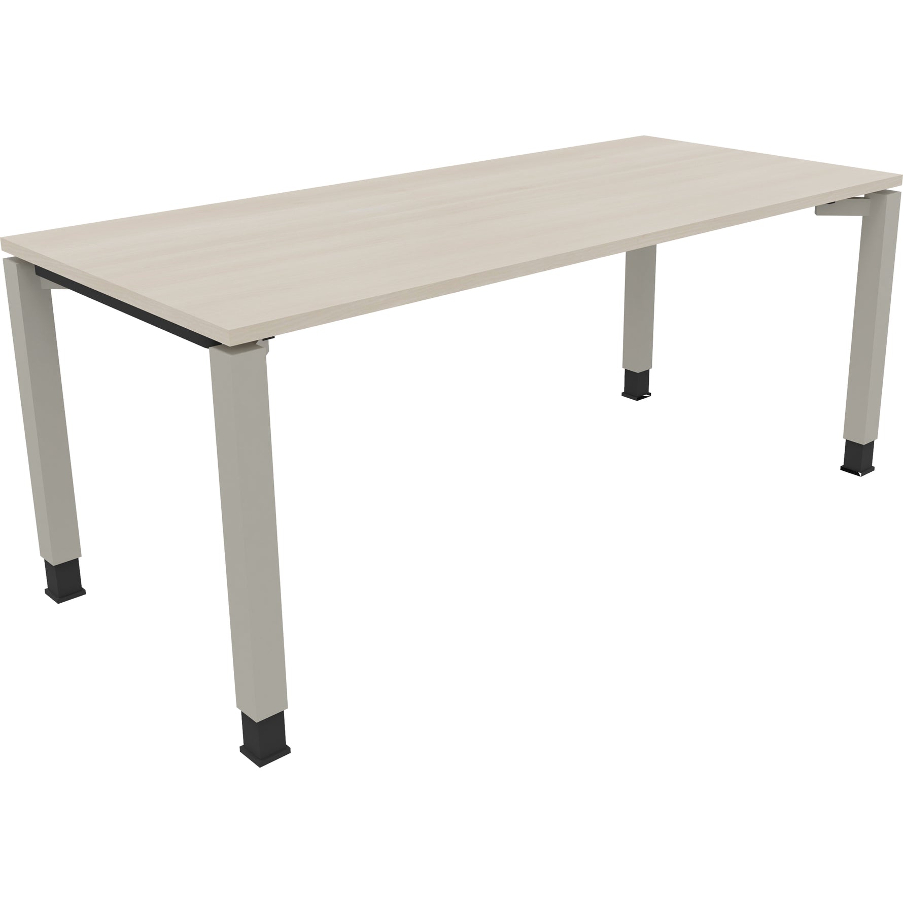 Neutralware Schreibtisch all in one 1.800 x 680-820 x 800 mm (B x H x T) Vierfuß Quadratrohr akazie hell – Produktbild 2