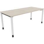 Neutralware Schreibtisch all in one 1.800 x 680-820 x 800 mm (B x H x T) Vierfuß Rundrohr akazie hell – Produktbild 3