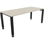 Neutralware Schreibtisch all in one 1.800 x 680-820 x 800 mm (B x H x T) Vierfuß Quadratrohr akazie hell