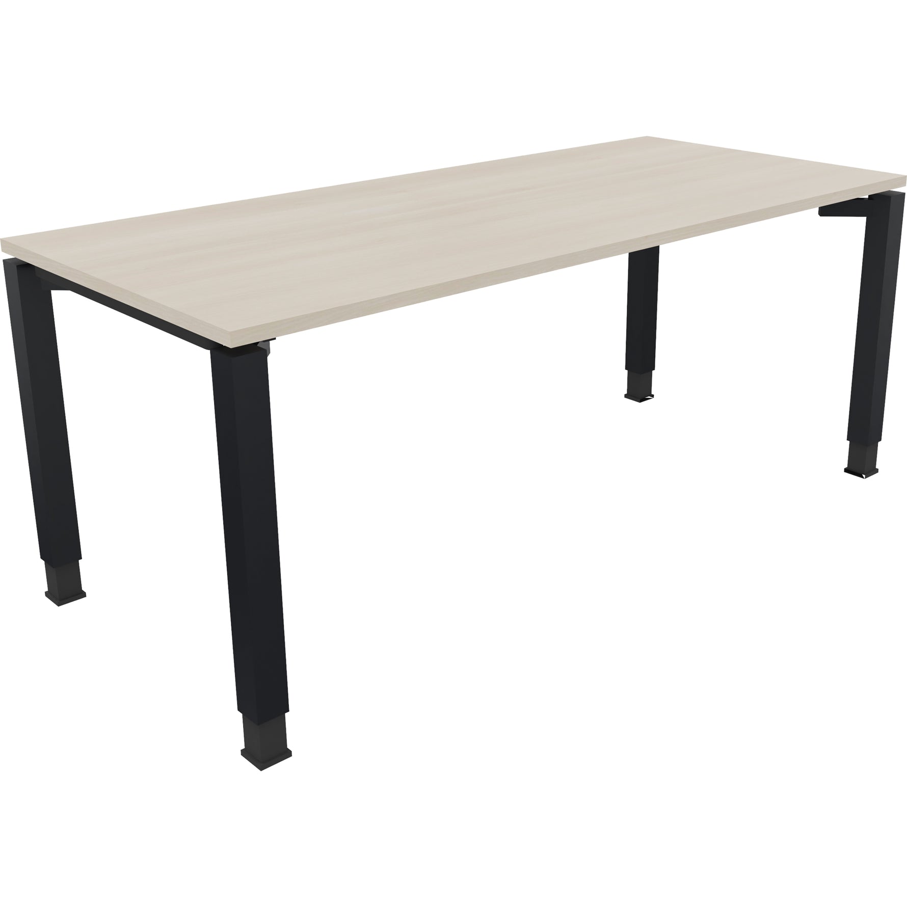 Neutralware Schreibtisch all in one 1.800 x 680-820 x 800 mm (B x H x T) Vierfuß Quadratrohr akazie hell