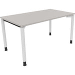 Neutralware Schreibtisch all in one 1.400 x 680-820 x 800 mm (B x H x T) Vierfuß Rundrohr lichtgrau – Produktbild 3