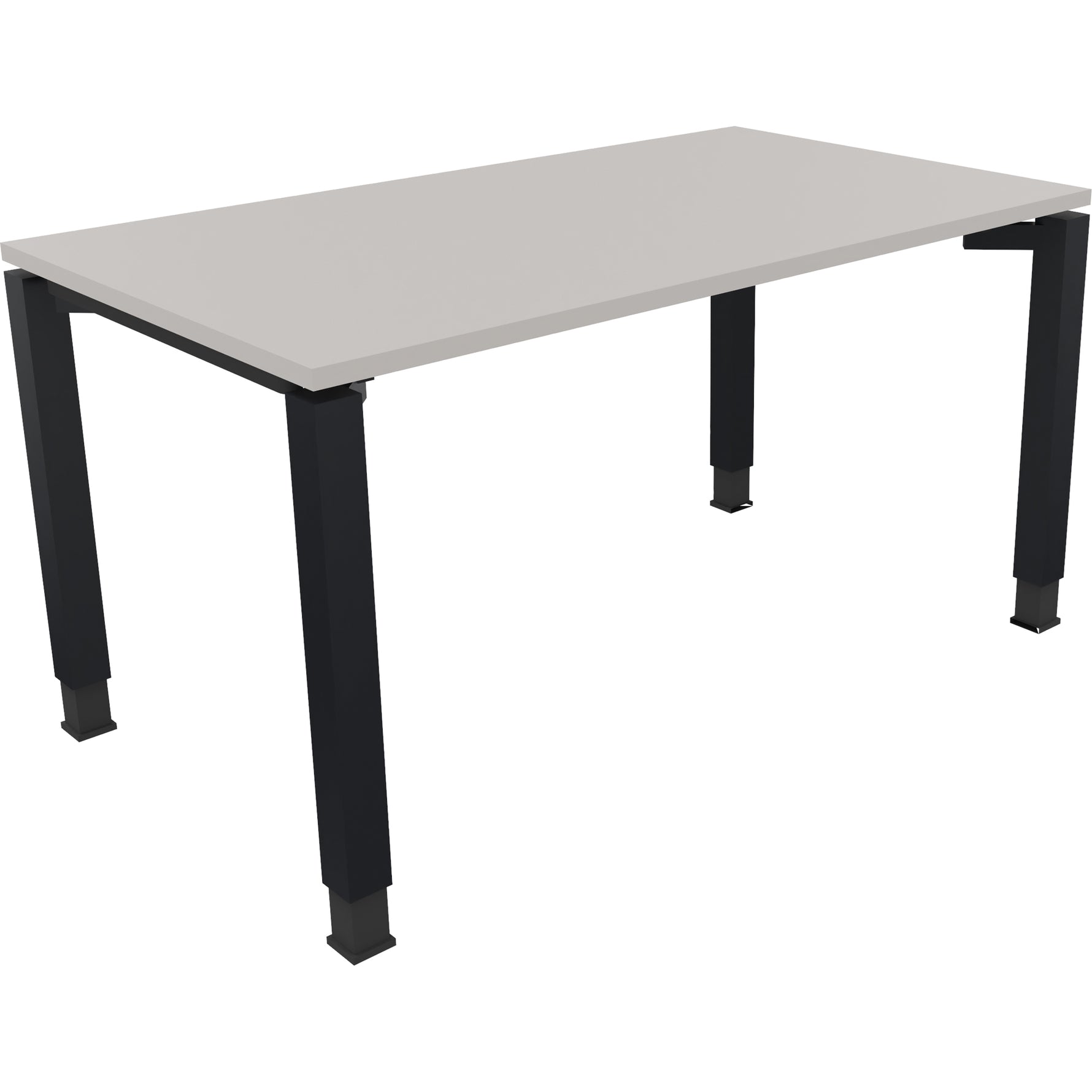 Neutralware Schreibtisch all in one 1.400 x 680-820 x 800 mm (B x H x T) Vierfuß Quadratrohr lichtgrau