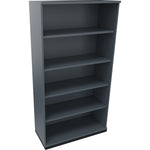 Neutralware Regal endless 5 Ordnerhöhen 1.000 x 1.869 x 442 mm (B x H x T) anthrazit metallic – Produktbild 5