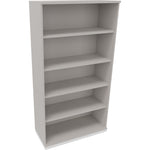 Neutralware Regal endless 5 Ordnerhöhen 1.000 x 1.869 x 442 mm (B x H x T) verkehrsweiß – Produktbild 4