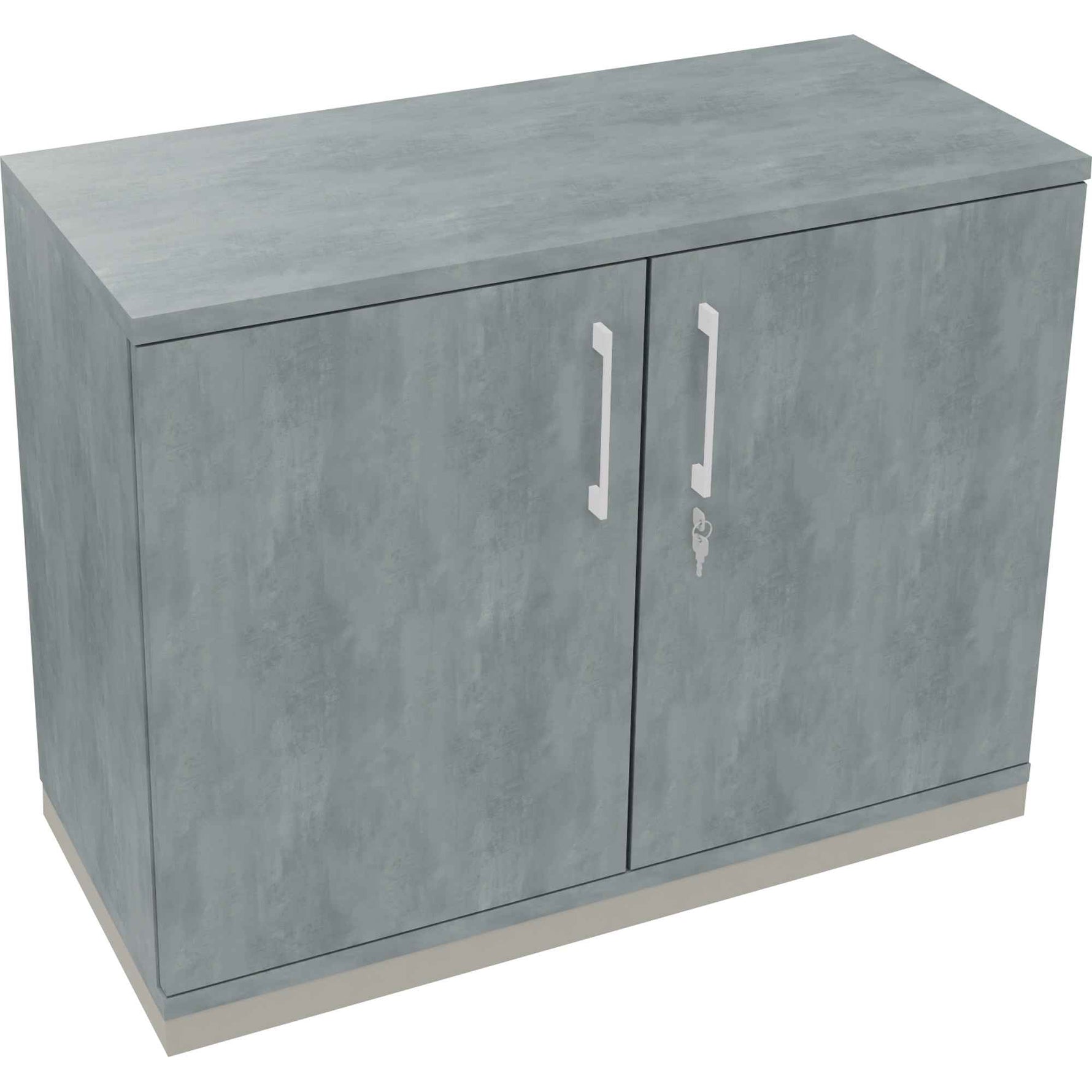 Flügeltürenschrank endless 1.000 x 781 x 442 mm (B x H x T) silberaluminium