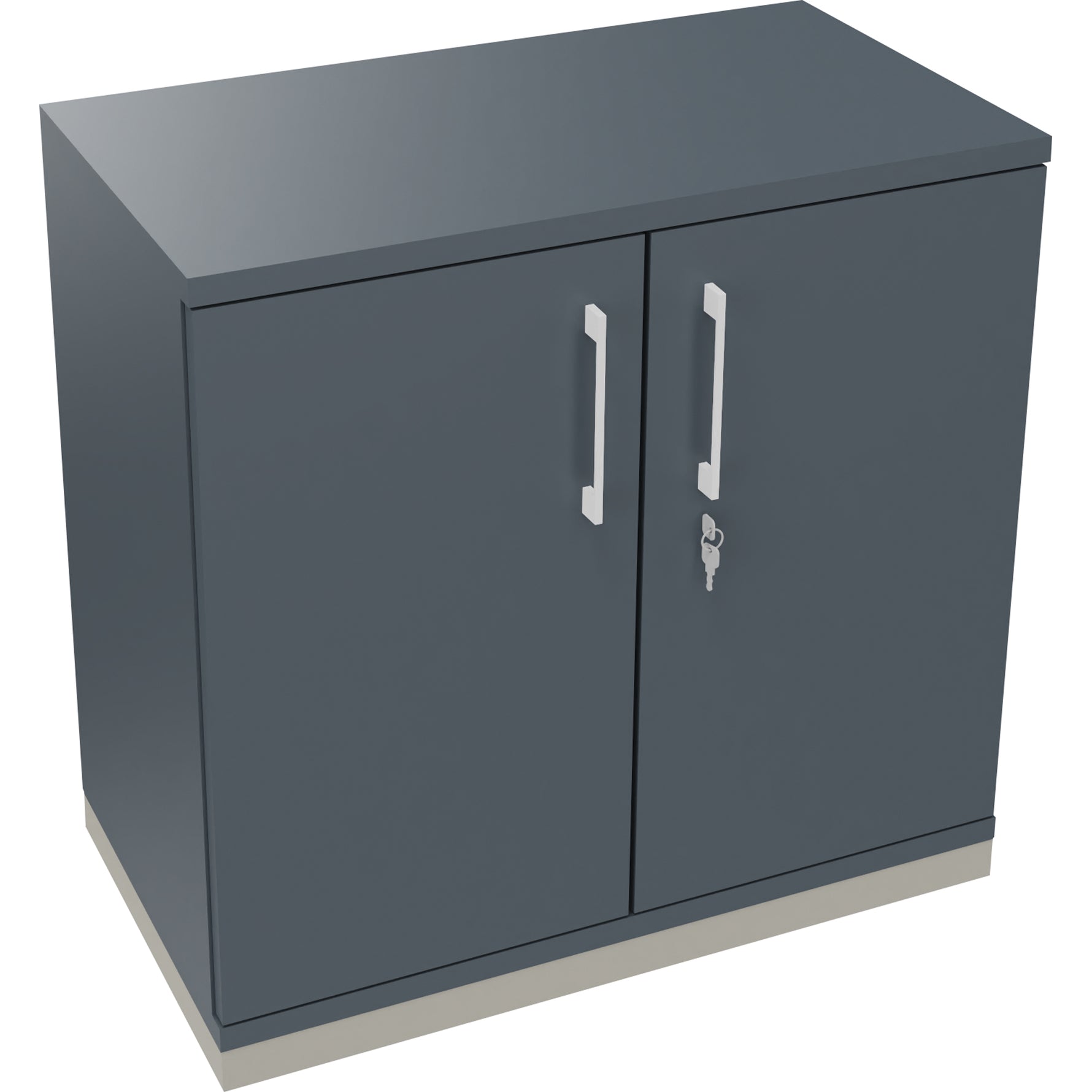 Neutralware Flügeltürenschrank endless 800 x 781 x 442 mm (B x H x T) silberaluminium – Produktbild 4