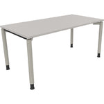Neutralware Schreibtisch all in one 1.600 x 680-820 x 800 mm (B x H x T) lichtgrau – Produktbild 2