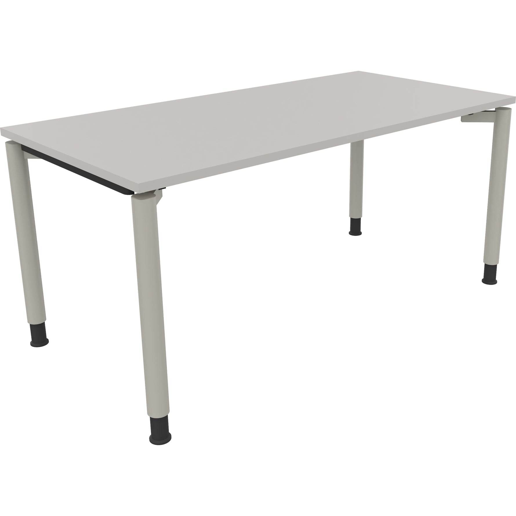 Neutralware Schreibtisch all in one 1.600 x 680-820 x 800 mm (B x H x T) lichtgrau – Produktbild 2