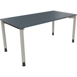 Neutralware Schreibtisch all in one 1.600 x 680-820 x 800 mm (B x H x T) lavagrau – Produktbild 2
