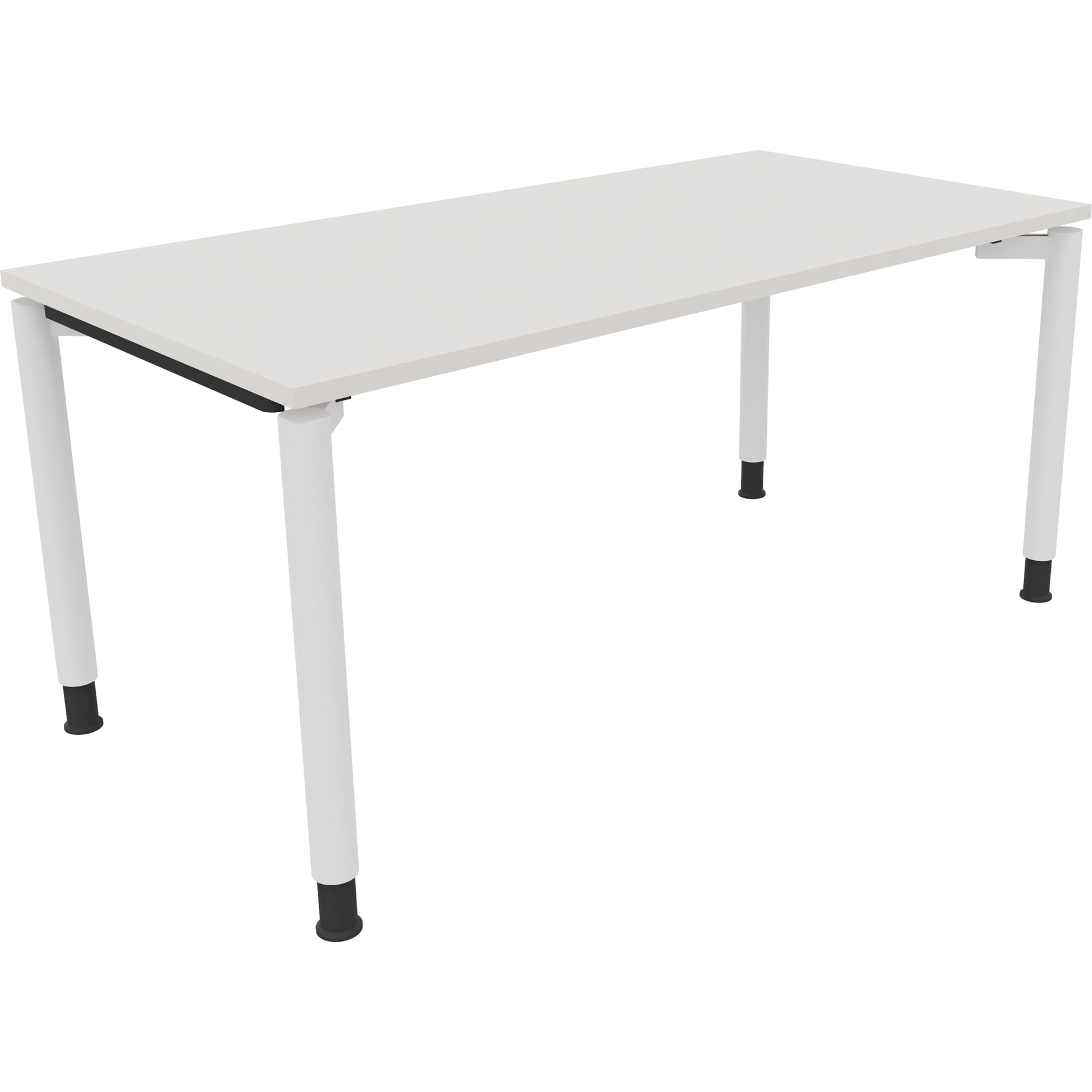 Neutralware Schreibtisch all in one 1.600 x 680-820 x 800 mm (B x H x T) diamantweiß – Produktbild 3
