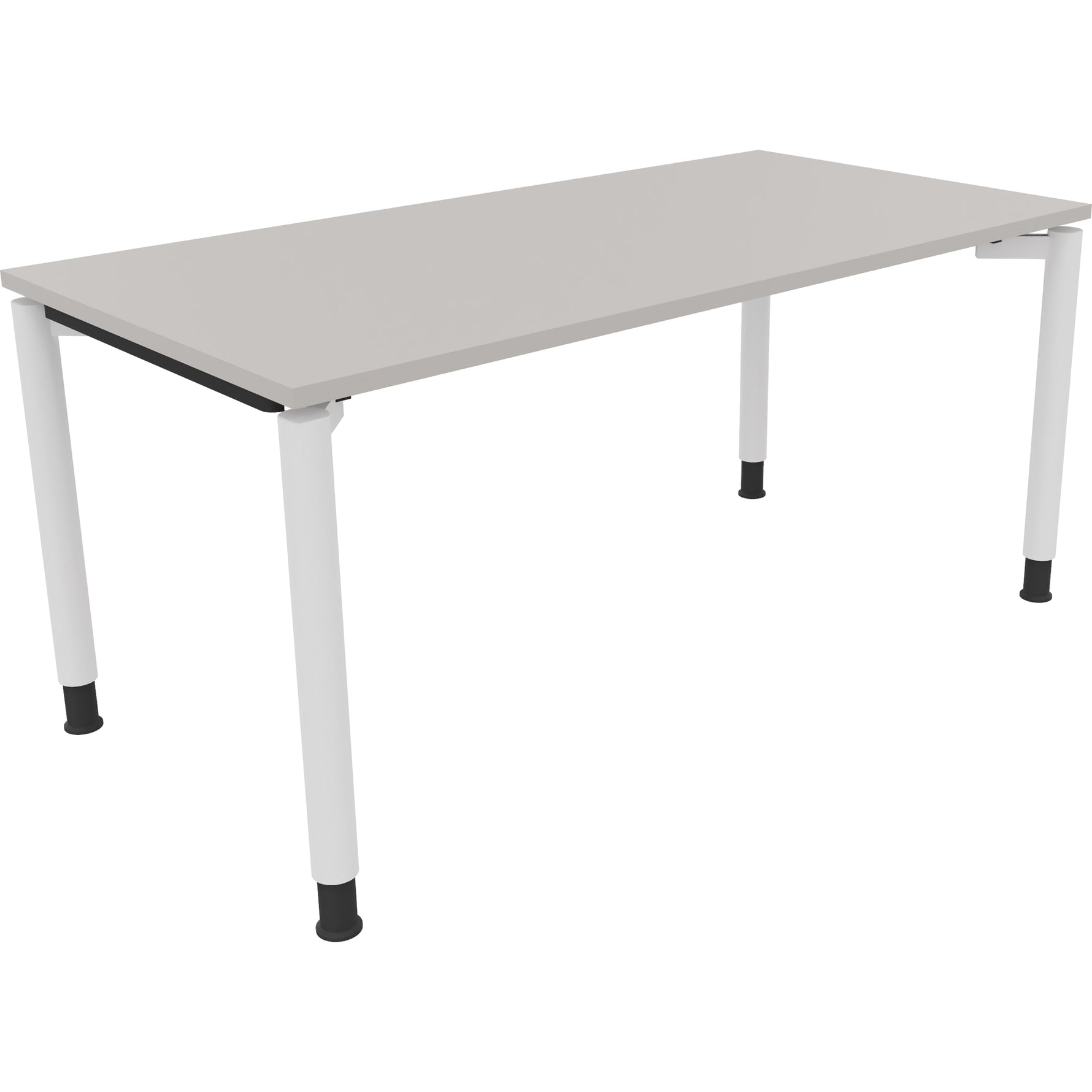 Neutralware Schreibtisch all in one 1.600 x 680-820 x 800 mm (B x H x T) lichtgrau – Produktbild 3