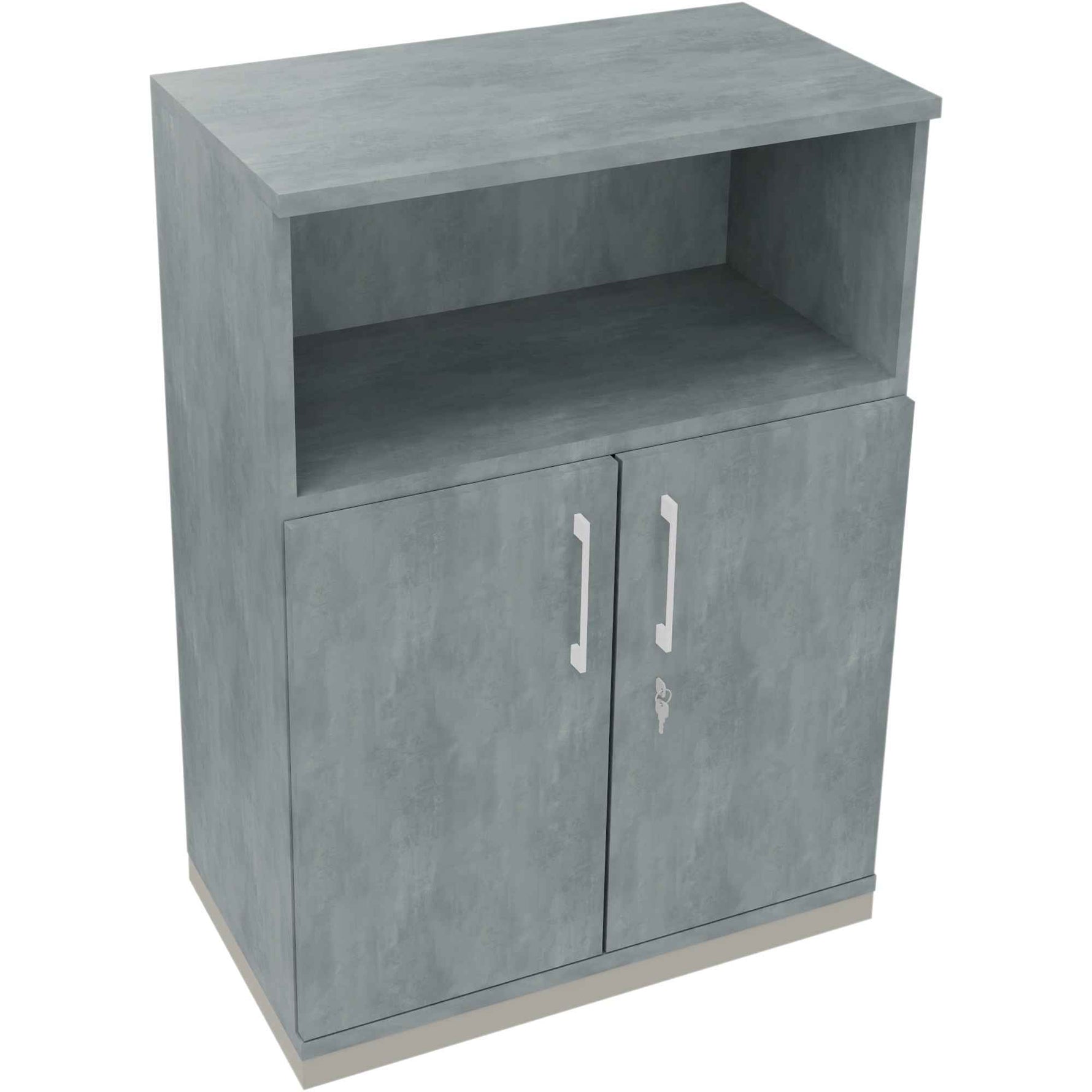 Regalschrank endless 800 x 1.133 x 442 mm (B x H x T) silberaluminium