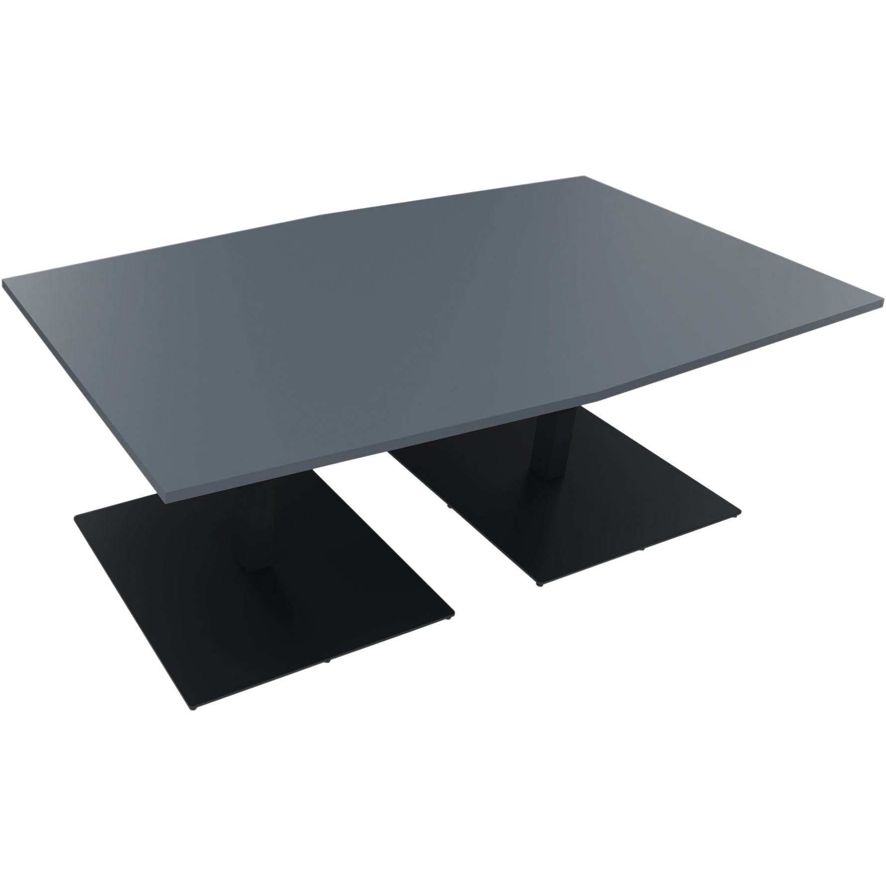 Neutralware Konferenztisch communication 2.000 x 720 x 1.000/1.100 mm (B x H x T) anthrazit metallic – Produktbild 5