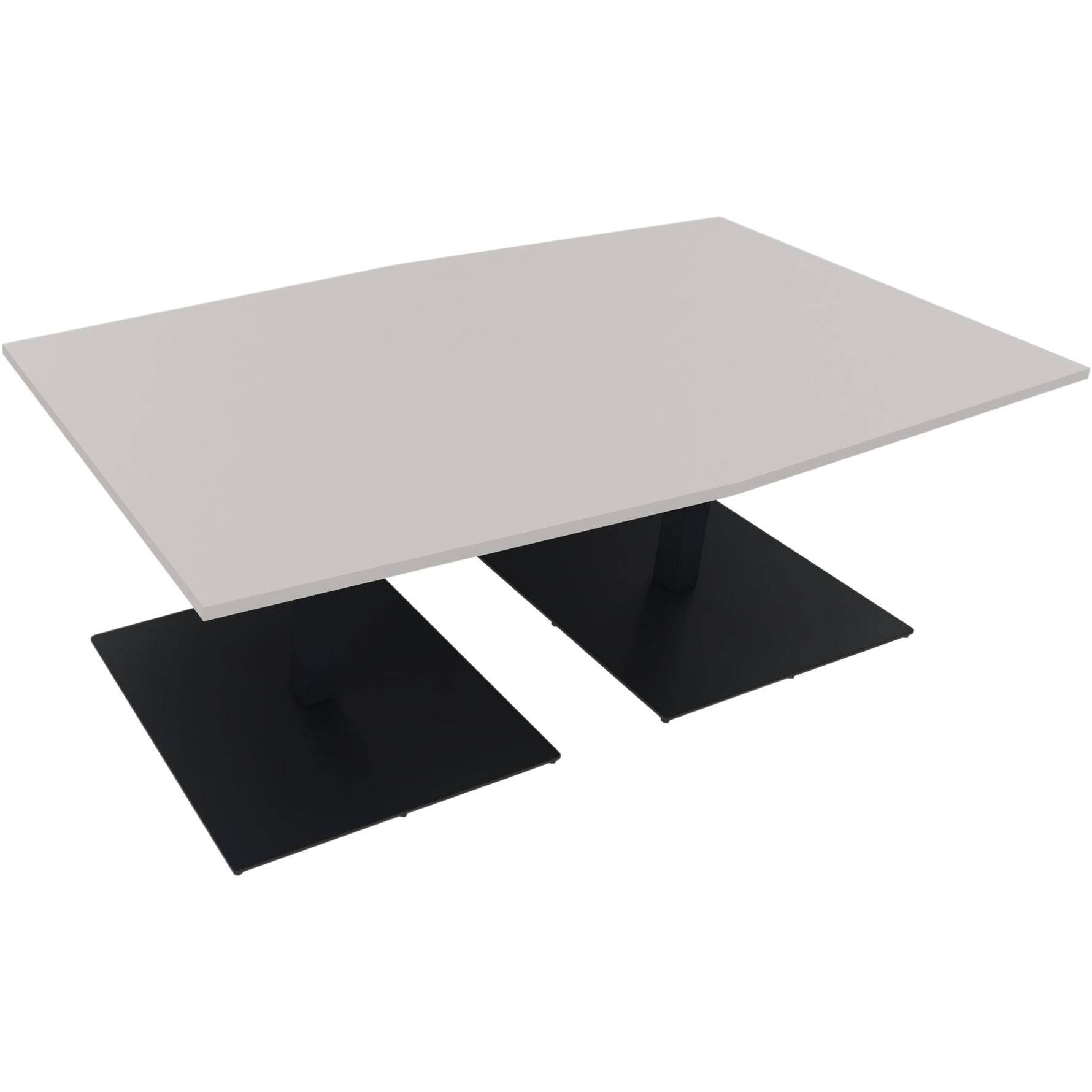 Neutralware Konferenztisch communication 2.000 x 720 x 1.000/1.100 mm (B x H x T) anthrazit metallic – Produktbild 4